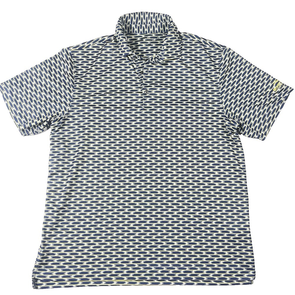 Bermuda Sands Golf Polo Blue Yellow Large Bonita Bay Club